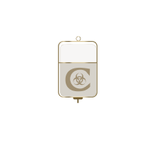 Illustrated icon of a chemotherapy IV bag