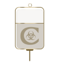 Illustrated icon of a chemotherapy IV bag